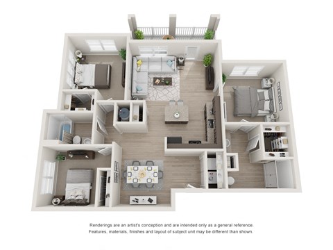 C1 Three bedroom two bathroom